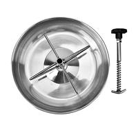 REXVTNS Stainless Steel Pig Feeder | 4 - Slot Design Reduces Food Waste | Sow Milk Trough for Piglets/Livestock | Sturdy & Simple to Maintain Bowl