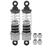 REXVTNS Upgraded Oil Filled Shock Absorber for 1/16 RC Cars | High Strength Aluminum Alloy & Metallic Gray | Replacement for 16889 / M16100A Versions | 73mm Full Length with 4 Ball Heads