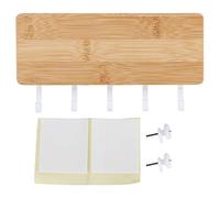 REXVTNS Wall Mount Key Holder | Vintage Style Wooden Storage Box with 5 Hooks | Key Hanger Organizer for Living Room/Office/Refrigerator | Wooden & ABS Material
