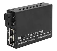 REXVTNS XXS1F2G PoE Fiber Optical Transceiver | SC/FC/ST/SFP Interface | 3KM Transmission / 1.25G Optical Port | DC5V / 2A for Enhanced Broadband/Surveillance Monitoring