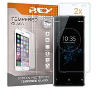 REY 2X Protector de Pantalla 3D para Sony Xperia XZ3, Transparente, Protección Completa, 3D / 4D / 5D