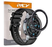 REY 2X Protector de Pantalla 3D para ZTE Watch GT, Negro, Protección Completa, 3D / 4D / 5D