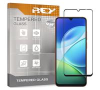 REY 2X Protector de Pantalla Curvo 3D para BLACKVIEW Wave 10-10C, Negro, Protección Completa, 3D / 4D / 5D