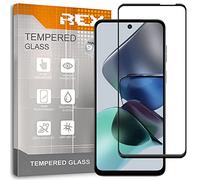 REY 2X Protector de Pantalla Curvo 3D para Motorola Moto G23 - Motorola Moto G13 - Motorola Moto G53 5G, Negro, Protección Completa, 3D / 4D / 5D