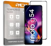 REY 2X Protector de Pantalla Curvo 3D para MOTOROLA MOTO G54 5G - G64 5G, Negro, Protección Completa, 3D / 4D / 5D
