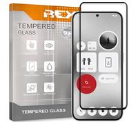 REY 2X Protector de Pantalla Curvo 3D para Nothing Phone 2A, Negro, Protección Completa, 3D / 4D / 5D