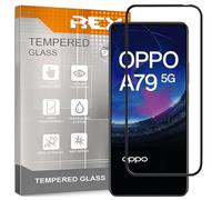 REY 2X Protector de Pantalla Curvo 3D para OPPO A79 5G - A2 5G - REALME C67 5G, Negro, Protección Completa, 3D / 4D / 5D