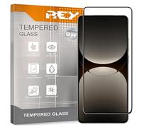 REY 2X Protector de Pantalla Curvo 3D para OPPO REALME GT 7 - REALME GT 7T, Negro, Protección Completa, 3D / 4D / 5D