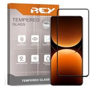 REY 2X Protector de Pantalla Curvo 3D para OPPO REALME GT 7T Pro, Negro, Protección Completa, 3D / 4D / 5D