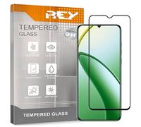 REY 2X Protector de Pantalla Curvo 3D para OUKITEL C57 PRO - C57s - C1, Negro, Protección Completa, 3D / 4D / 5D