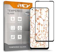 REY 2X Protector de Pantalla Curvo 3D para REALME 9 Pro, Negro, Protección Completa, 3D / 4D / 5D