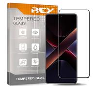 REY 2X Protector de Pantalla Curvo 3D para XIAOMI POCO X7 PRO - TURBO 4, Negro, Protección Completa, 3D / 4D / 5D