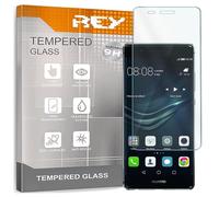 REY 2X Protector de Pantalla para Huawei P9 Lite Mini/Huawei Y6 Pro 2017, Cristal Vidrio Templado Premium