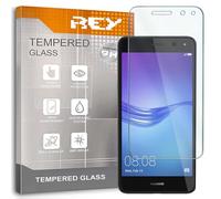 REY 2X Protector de Pantalla para Huawei Y6 2017 - Y5 2017, Cristal Vidrio Templado Premium