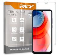 REY 2X Protector de Pantalla para Motorola Moto G Play - E20 - E30 - E40, Cristal Vidrio Templado Premium