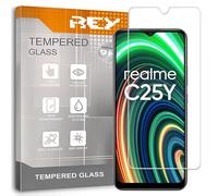 REY 2X Protector de Pantalla para REALME C25Y - C21Y - OPPO A16 - A16s - A54s, Cristal Vidrio Templado Premium