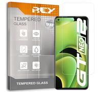 REY 2X Protector de Pantalla para REALME GT Neo 2 - GT 2 Pro - REALME 9i - REALME Q5 - GT Neo 3T - GT 2 Master Explorer Edition - REALME 9 5G, Cristal Vidrio Templado Premium