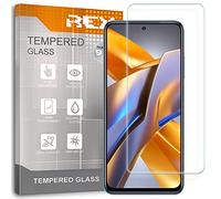 REY 2X Protector de Pantalla para XIAOMI Poco M5s, Cristal Vidrio Templado Premium