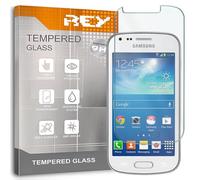 REY 2X Protector Pantalla para Samsung Galaxy Trend Plus, Trend, S DUOS, S7580, Cristal Vidrio Templado Premium