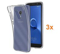 REY 3X Funda Carcasa Gel Transparente para ALCATEL 1X (2018), Ultra Fina 0,33mm, Silicona TPU de Alta Resistencia y Flexibilidad