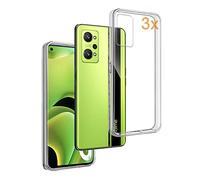 REY 3X Funda Carcasa Gel Transparente para REALME GT Neo 2 5G - Q5 Pro - 9 4G - GT Neo 3T - REALME GT 2, Ultra Fina 0,33mm, Silicona TPU de Alta Resistencia y Flexibilidad