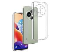 REY 3X Funda Carcasa Gel Transparente para TCL 60 SE - 605, Ultra Fina 0,33mm, Silicona TPU de Alta Resistencia y Flexibilidad