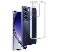 REY 3X Funda Carcasa Gel Transparente para Vivo Y100 4G - Y200e 5G - V40 SE 5G - V30 Lite 4G - Vivo T3 5G, Ultra Fina 0,33mm, Silicona TPU de Alta Resistencia y Flexibilidad