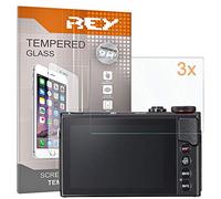 REY 3X Protector de Pantalla para Canon G9X - G9XII - G7X - MARKII - G5X, Cristal Vidrio Templado Premium