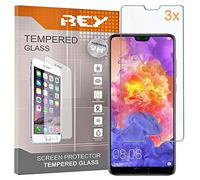 REY 3X Protector de Pantalla para Huawei P20 Pro, Cristal Vidrio Templado Premium
