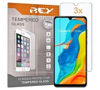 REY 3X Protector de Pantalla para Huawei P30 Lite - Huawei P30 Lite 2020 New Edition, Cristal Vidrio Templado Premium