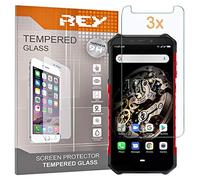 REY 3X Protector de Pantalla para ULEFONE Armor X5, Cristal Vidrio Templado Premium