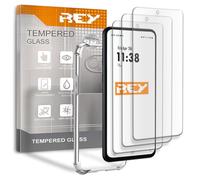 REY 3X Protector de Pantalla y Funda Anti-Shock para Google Pixel 9 Pro, Cristal Vidrio Templado y Silicona TPU de Alta Resistencia