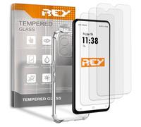 REY 3X Protector de Pantalla y Funda Anti-Shock para HMD ARC - Key - Aura 2, Cristal Vidrio Templado y Silicona TPU de Alta Resistencia