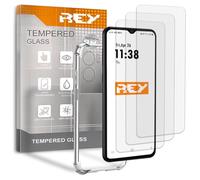 REY 3X Protector de Pantalla y Funda Anti-Shock para Motorola Moto G05, Cristal Vidrio Templado y Silicona TPU de Alta Resistencia