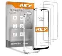 REY 3X Protector de Pantalla y Funda Anti-Shock para Motorola Moto G53 5G, Cristal Vidrio Templado y Silicona TPU de Alta Resistencia