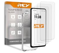 REY 3X Protector de Pantalla y Funda Anti-Shock para Motorola Moto G67 - G77 - G87, Cristal Vidrio Templado y Silicona TPU de Alta Resistencia