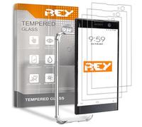 REY 3X Protector de Pantalla y Funda Anti-Shock para Sony Xperia XA2, Cristal Vidrio Templado y Silicona TPU de Alta Resistencia