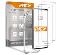 REY 3X Protector de Pantalla y Funda Anti-Shock para Vivo Y78 5G - Y36 4G - Y36 5G, Cristal Vidrio Templado y Silicona TPU de Alta Resistencia