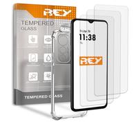 REY 3X Protector de Pantalla y Funda para CUBOT MAX 5, Cristal Vidrio Templado y Silicona TPU de Alta Resistencia