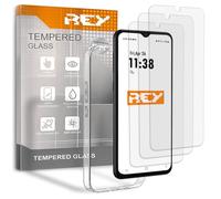 REY 3X Protector de Pantalla y Funda para ZTE Blade A36, Cristal Vidrio Templado y Silicona TPU de Alta Resistencia