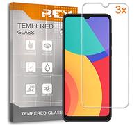 REY 3X Protector Pantalla para ALCATEL 1SE 2020-1SE 2021, Cristal Vidrio Templado Premium