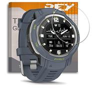 REY 3X Protector Pantalla para Garmin Instinct Crossover Series, Cristal Vidrio Templado Premium