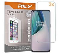 REY 3X Protector Pantalla para ONEPLUS Nord CE 5G - ONEPLUS Nord 2 5G, Cristal Vidrio Templado Premium