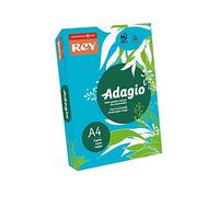 Rey Adagio Papel de impresión A4 160gsm, color azul claro (Pack de 250 hojas)