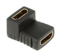 REY Adaptador HDMI Hembra a HDMI Hembra, Empalme Ángulo 90º Extensión, Acodado