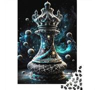 Rey Ajedrez Universo Fantasía Puzzle para Adultos Puzzle de 1000 Piezas Relajación Concentración Hogar Regalo 38x26cm/1000pcs