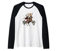 Rey Balduino IV Cruz de Jerusalén Católica Camiseta Manga Raglan