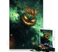 Rey Calabaza con Corona en Niebla Verde Rompecabezas para Adolescentes 1000 Piezas Refuerza la Memoria Tiempo de Paz Borde de Calidad Regalo Clásico (50x75cm)