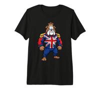 Rey Corona de la Union Jack British Bulldog Camiseta Premium