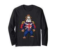 Rey Corona de la Union Jack British Bulldog Manga Larga